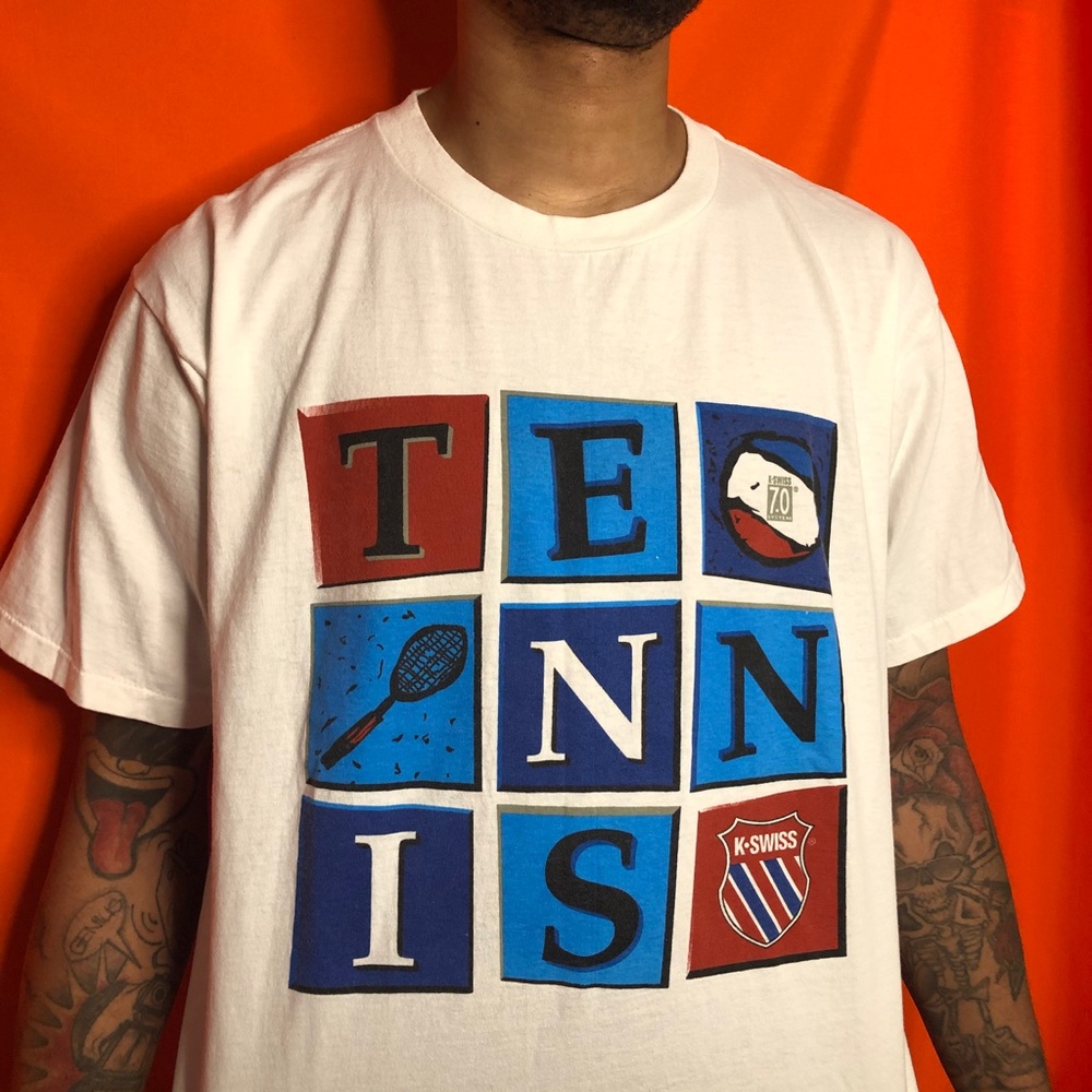 Vtg 90s Kswiss 7.0 System Tennis shirt